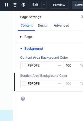 SHow to Update Page Background