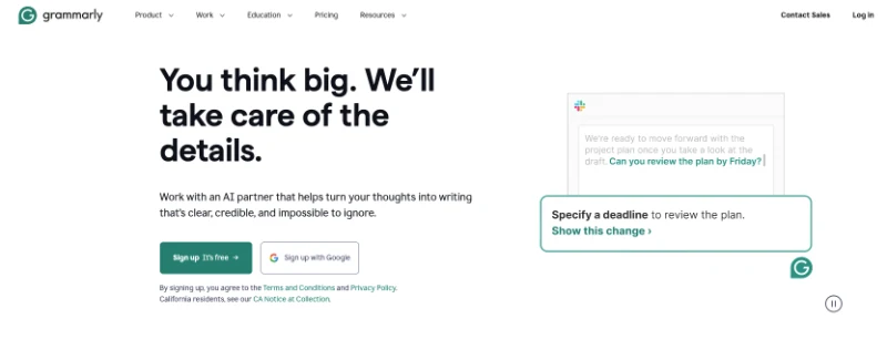 Grammarly website review