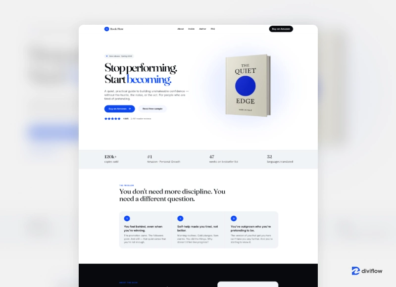 Book Flow - Divi 5 Book Website Layout
