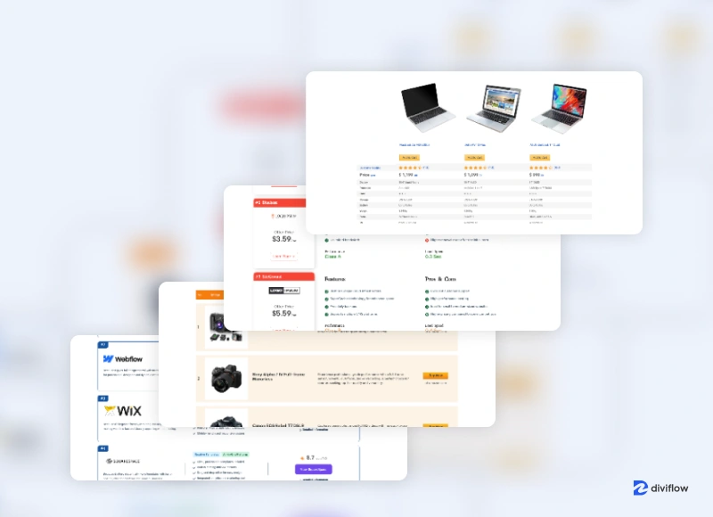 Comparison – Divi Top Product Table Section Layout
