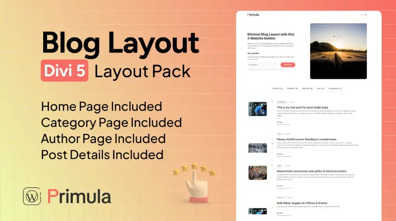 Primula - Divi Minimal Blog Layout Pack