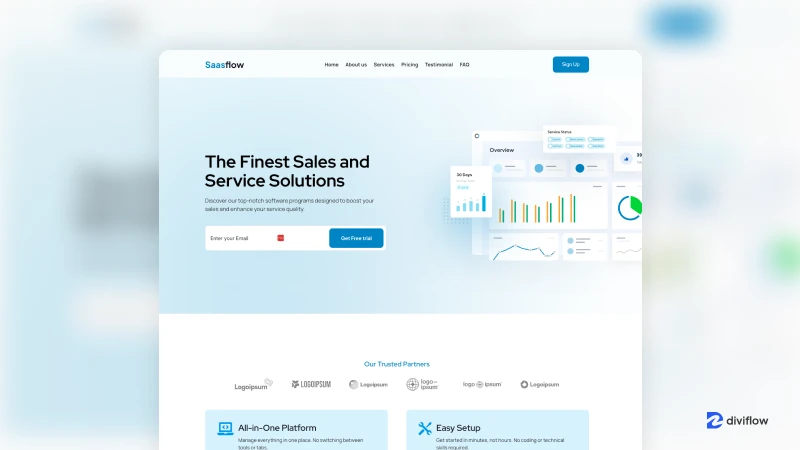 Saas Flow – Saas Website Divi 5 Layout